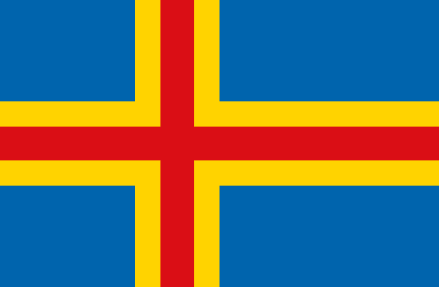 Bandeira das Ilhas Åland
